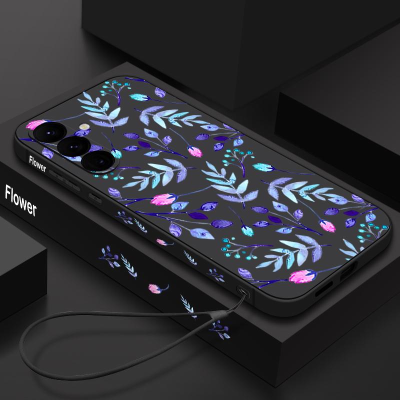 

Чехол-шнурок с принтом «Разноцветные листья» для Samsung Galaxy S25 Ultra S24 S23 S22 Plus S21 FE A15 A16 A35 A36 A54 A55 A56 5G Противоударный силиконовый чехол из ТПУ Samsung Galaxy A56 чёрный