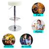 KKTONER Adjustable Height Swivel Bar PU Leather with Round Suitable for Home Kitchen White Stool, Footrest, Chair, Countertops, Medium,