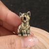 Charming Brass Cat Figurine - Solid Copper Keychain Charm Perfect for Home Decor Gifts Collectible Display Cat Christmas Decor
