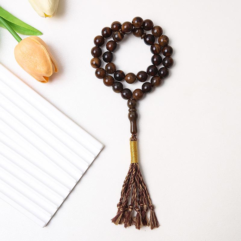 Κλασικό Ισλαμικό Κομπολόι Προσευχής με 33 Χάντρες και Φούντα