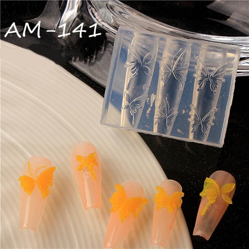 Ballet Style Nail Art Silicone Mold 3D Dragon Bowknot Resin Casting Molds DIY Nail Art Making Tool Template Epoxy Resin
