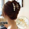 Korean Acrylic Hair Claws Pearl Claw Clips for Woman Large Size Barrette Crab  for Girl Shark Clip Fashion Hair Accessories