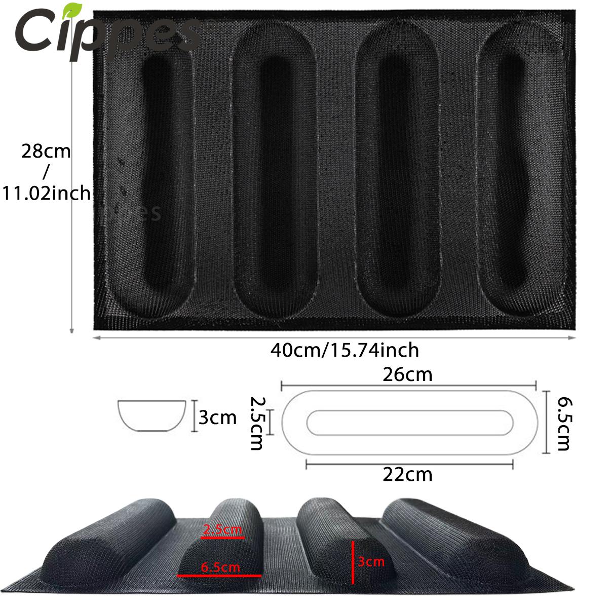 Perforated Silicone Baking Forms for Bread, Upgraded Reusable Non-Stick for Sandwich, French Baguette, Flexible Baking Liners