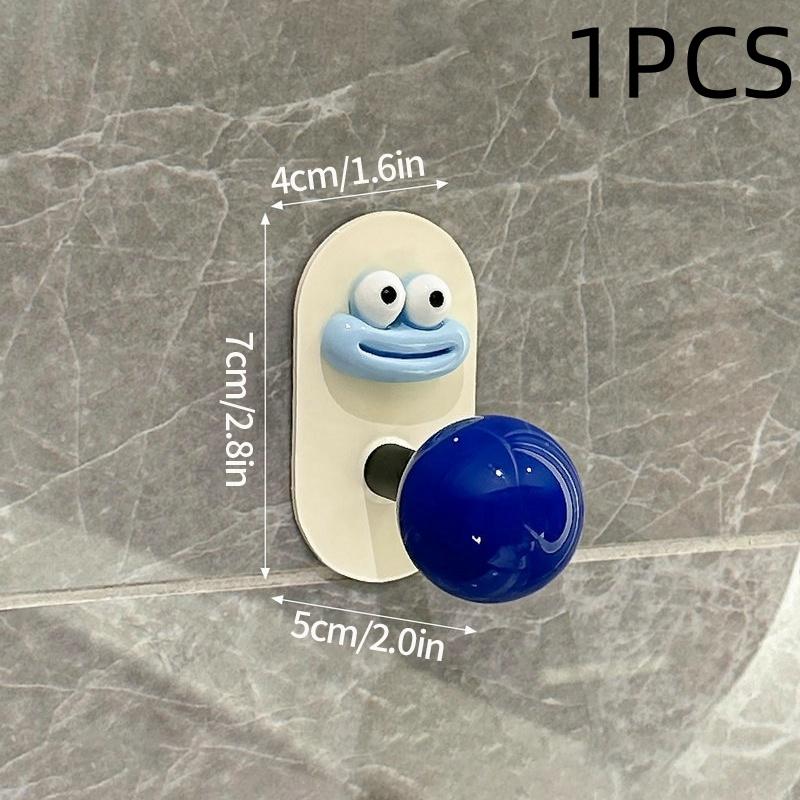 Cute Dopamine Bathroom No Punching Strong Load-bearing Adhesive Hook Home Wall Mounted Hanger Bathroom Clothes Cap Kitchen Hook