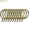 Metal Curtain Rings, Hanging Hooks for Curtains, Rods, Pole Voile, Heavy Duty Rings, 6Pcs, 96Pcs