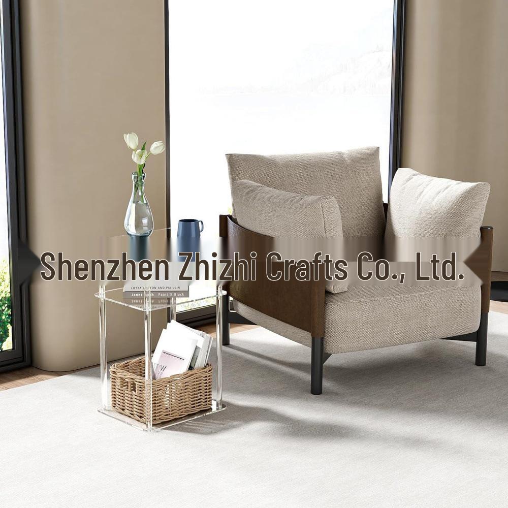 Three-Tier Acrylic Square Side Table for Living Room or Bedroom