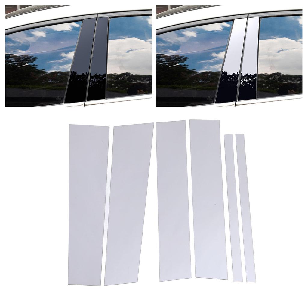 6Pcs Pillar Post Cover Trim Mirrored Finish Weather Resistant Easy Installation Pillar Post Trim for   2004 to 2015