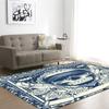 Black Large Carpet Personalized Gothic Skull Head Floor Mat Men's Bedroom Decoration Rug Home Decoration