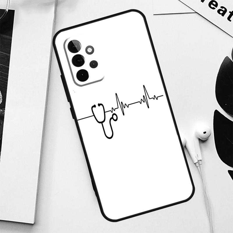

Nurse Heartbeat For Samsung Galaxy A52 A22 A32 A54 A34 A14 A55 A35 A15 A53 A33 A13 A05 A06 A16 Phone Case Samsung A53 5G