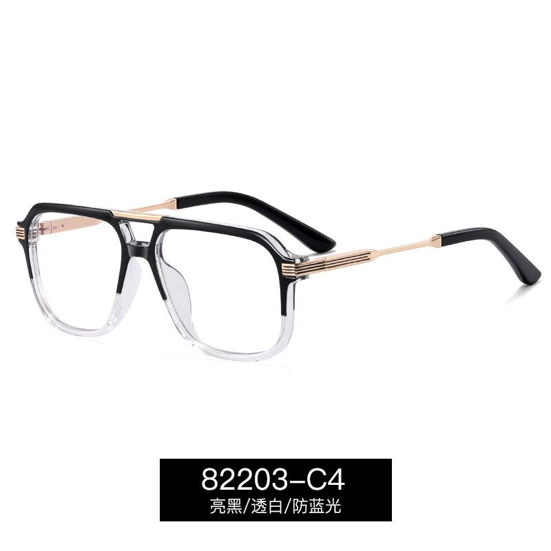 Blue Light Blocking Reading Glasses Square Nerd Eyeglasses TR90 Trendy Big Frame Gradient Mens Computer Goggle Optical Glasses