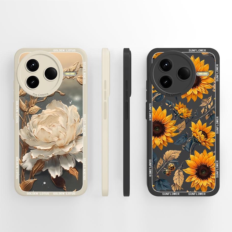 For Redmi K80 K30 K30i K30S K40 K40S K50 K60 K60E K70 K70E Pro Gaming Ultra Turbo 3 4 Case Pretty Flower Soft Silicone Shockproof Shell For Redmi Capa