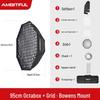 Ambitful Softbox with Bowens Mount and Honeycomb Grid for Studio Flash