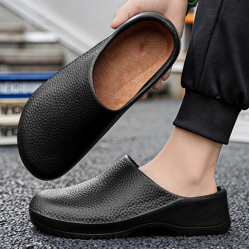 Easy Slip-On Slide Shoes For Men And Women, Anti-Skid Closed-Toe Beach Sandal Shoes, Chef Work Safety Shoes, Slide Shoes