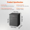 VEVOR Mailboxes for Outside 17.3"x13.8"x22.8", Galvanized Steel Package Delivery Boxes for Outside with Coded Lock, Anti-Theft Baffle