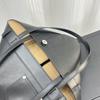 2026 New Panta Splicing Folding Tote Bag, Retro Premium Cowhide Bucket Bag, Genuine Leather Commuter Bag for Women