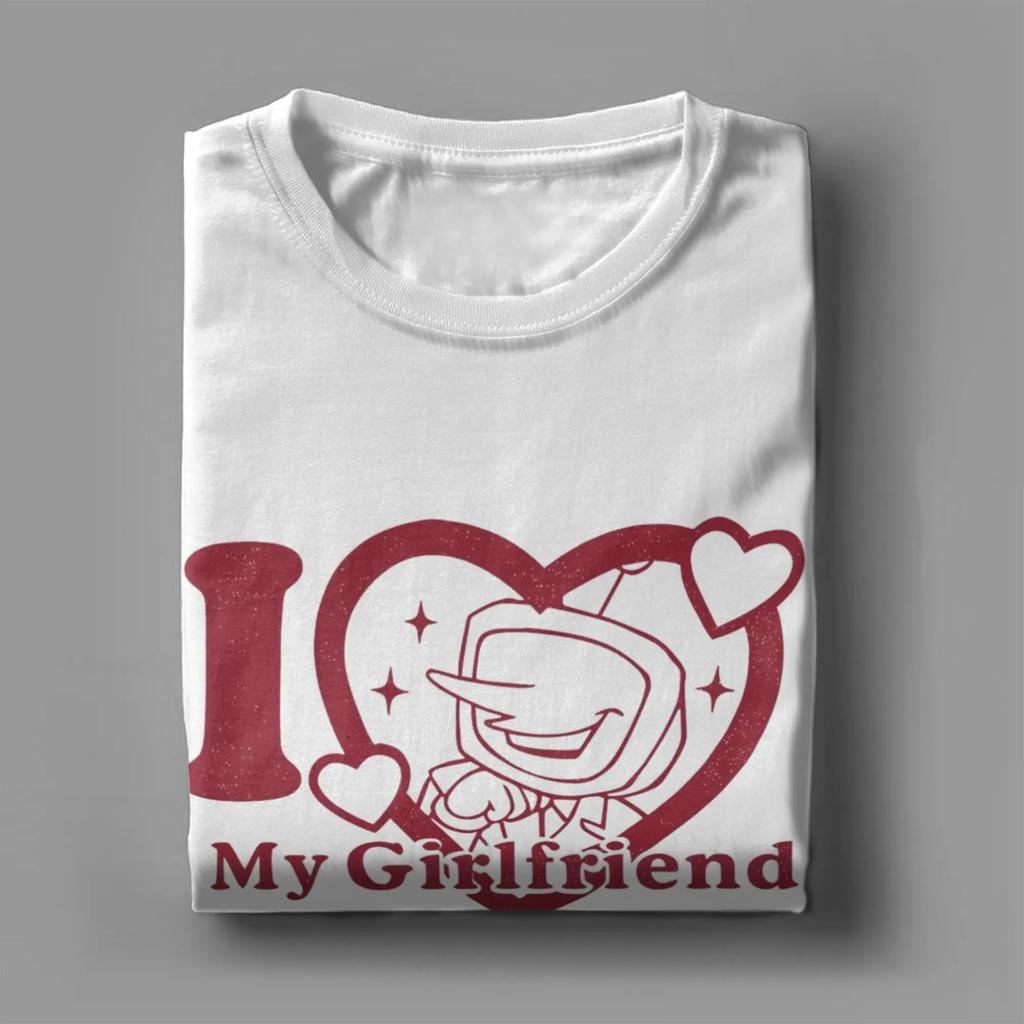 I Love My Girlfriend Mr Tenna T Shirt Summer Deltarune Game Spamton Harajuku T-Shirts Couple Tees Short Sleeve Tshirt