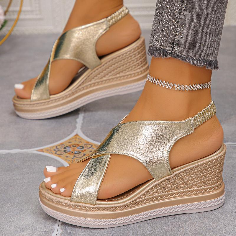 

Fashion Wedges Platform Women s Sandals 2025 New Summer Roman Shoes Fashion Lightweight Open Toe Sandals Casual High Heels Women s Shoes 43 шампанского