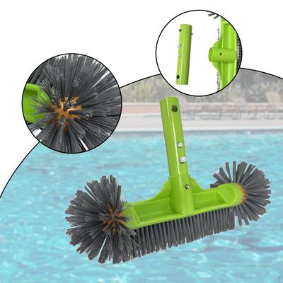 13" Pool Brush Head, Heavy Duty, Strong Bristle Nylon Bristles Effortless with Round Ends Scrub