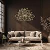 Modern Lotus Mandala Metal Wall Art Zen Decor Rustproof Outdoor Indoor Home Bedroom Living Room Bathroom Sturdy Non-Fading Housewarming Gift