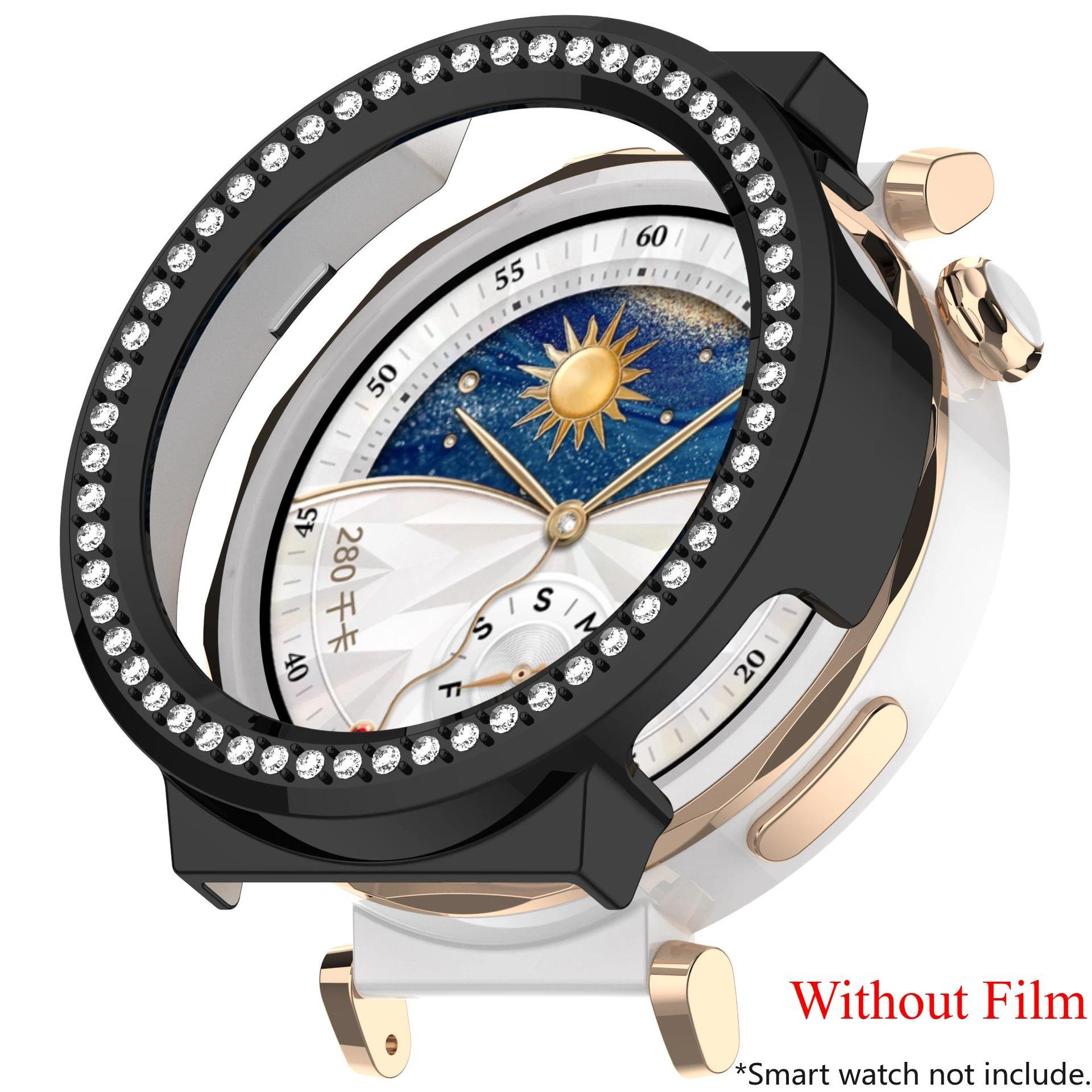 

Bling PC Полый Чехол для Huawei Watch GT 5 4 41мм /5 Pro 42мм Крышка Скин Samrt Ремешок Алмазный Кристалл Бампер Защитник GT5 GT4