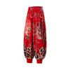 2026 Spring Summer Men's Casual Beach Pants Men Thin Wide Leg Lantern Pants Dragon Print Loose Fit Cotton Trousers
