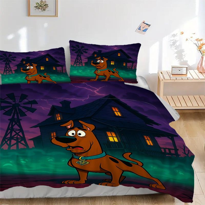 

3pcs Scooby-Doo Duvet Cover Set for Bedroom - Includes 1 Duvet Cover and 2 Pillowcases (Core Not Included) yy251015233 135x200cm