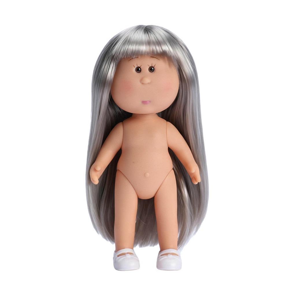 Dress Up 14cm Bean Eye Vinyl Doll Curly Hair Action Figure Body Mia Potato Dolls  Doll Accessories