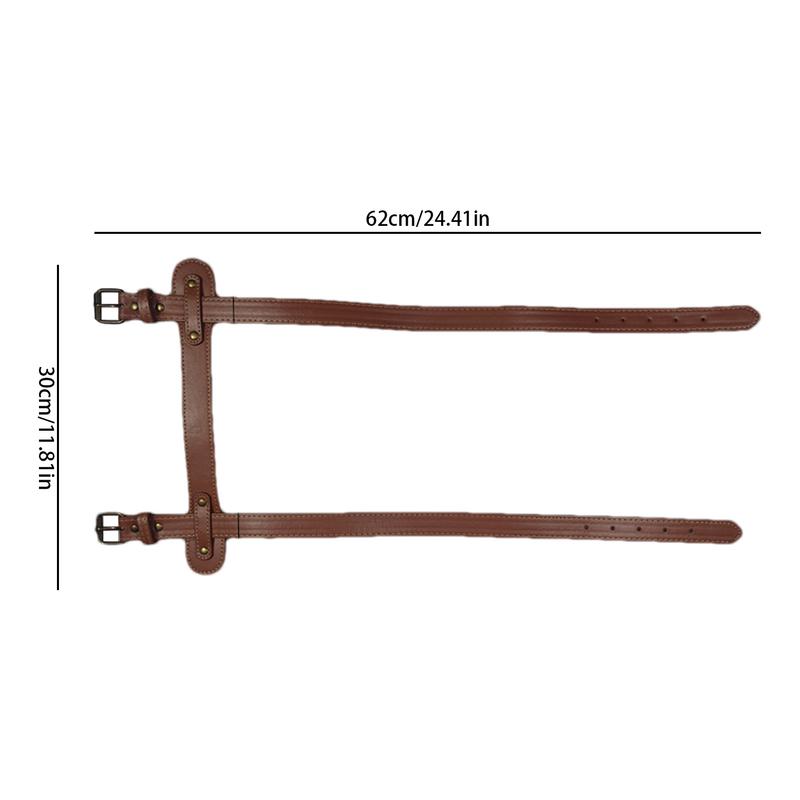Leather Blanket Strap Camping Mat Carrier Sling Adjustable Motorcycle Blanket Straps For Picnics Beaches Motorcycle