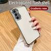 Gradient Glitter Plating Clear Phone Case For Samsung A15 A25 A35 A55 A54 A34 A14 A24 A13 A53 A23 A33 A32 A52 Shockproof Cover