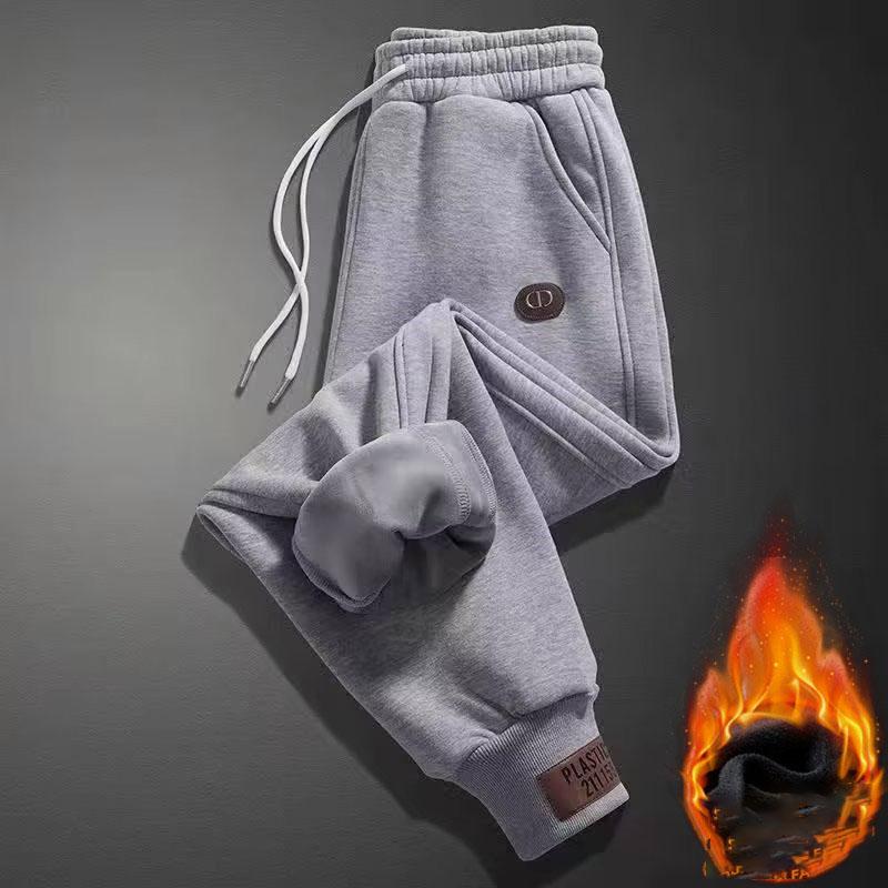 Men Fitness Sportswear Tracksuit Bottoms Sweatpants Trousers Track Pants Mens Joggers Winter Lambswool Warm Casual Pants