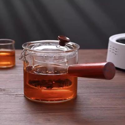 Filterable Heat-resistant Thickened Glass Teapot High Borosilicate Glass Flower Tea Pot Heatable Glass Tea Set