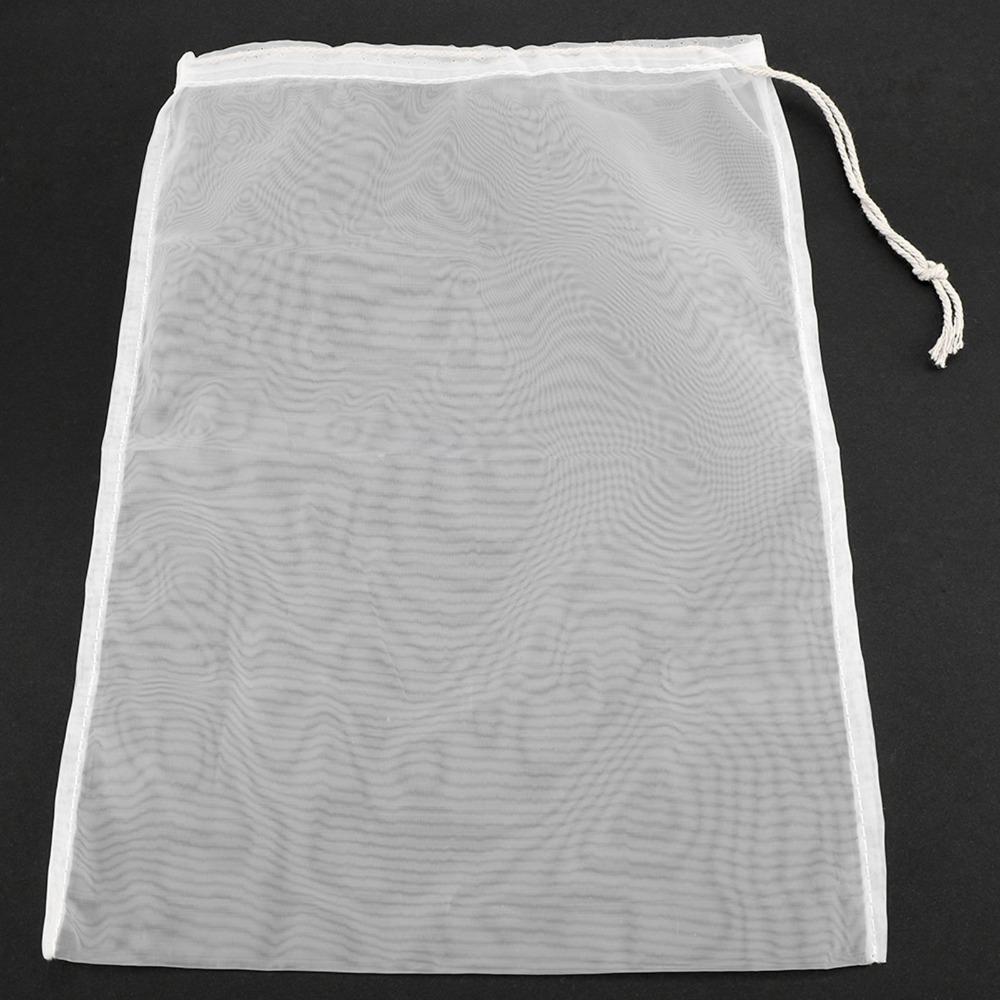 2 pcs Food Grade Fine Mesh Filter Bag 100 Mesh Brewing Filter Pouch Home Brew Strainer Bag Bars