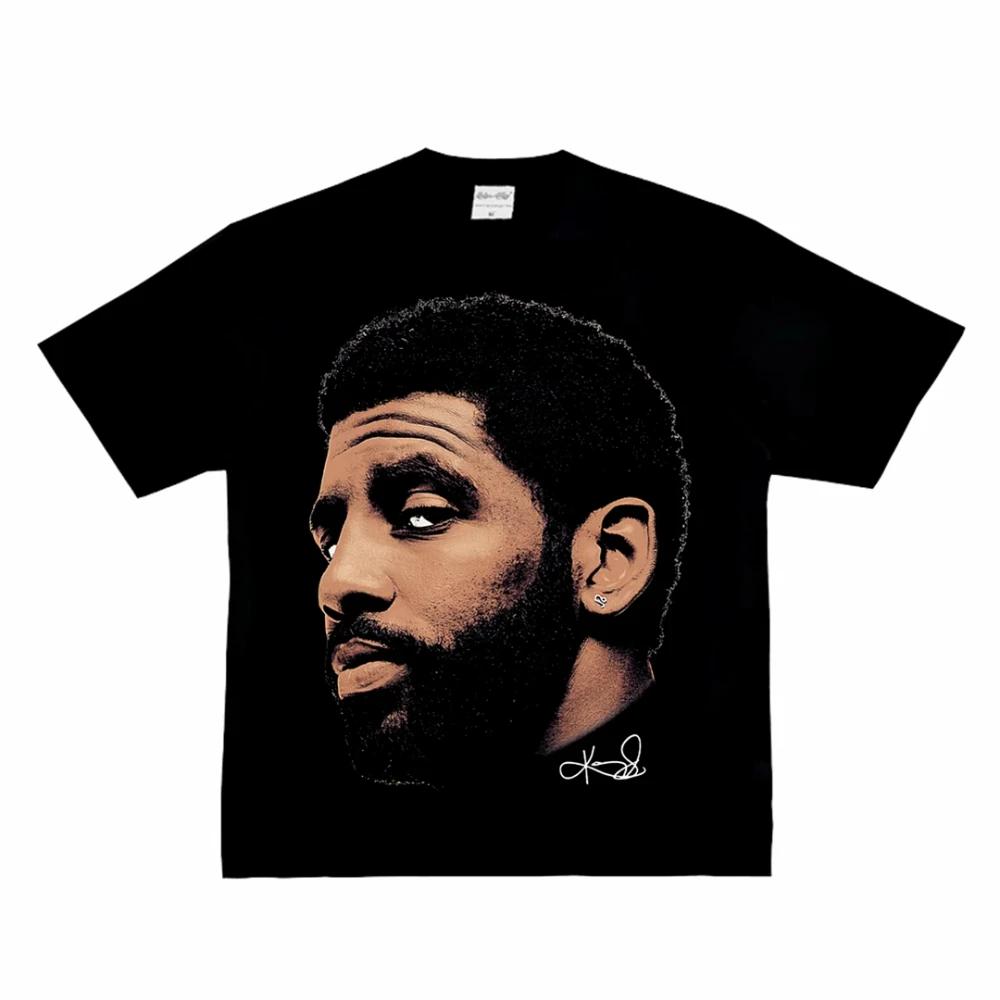 Fashion Men Women's T-shirt Basketball Star American Big Head Print Short Sleeve Cotton T-Shirt Loose Street Wear Tops Clothing