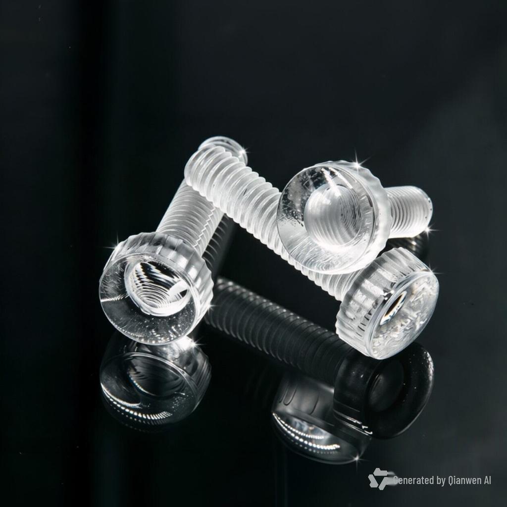 Șuruburi Acrilice Transparente Rotunde cu Cap Strâns Manual pentru Jucării din Plastic și Acvarii