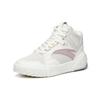 Flame High Top Skateboard Shoes Women's White Purple 122238090R-2