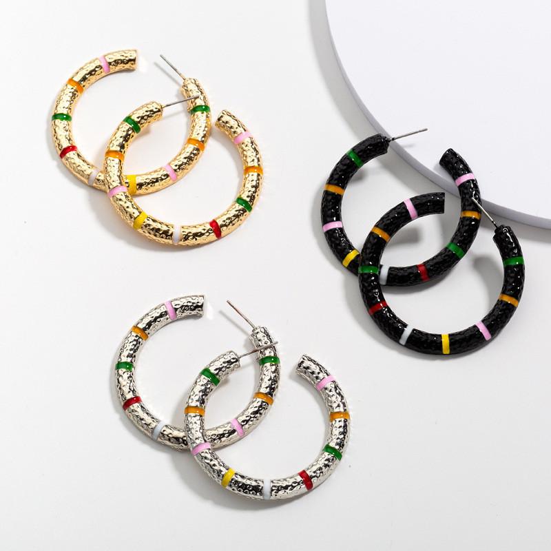 Geometric Sophisticated Hoop Earrings In Various Colors For Women
