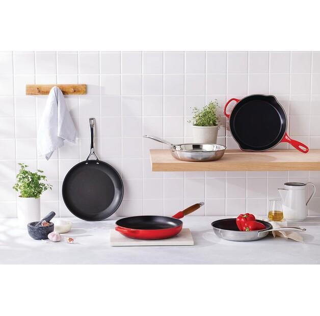 Сковорода Le Creuset Signature чугунная/посуда для сервировки круглая высокая 26 см, вишнево-красная (20187260600422)
