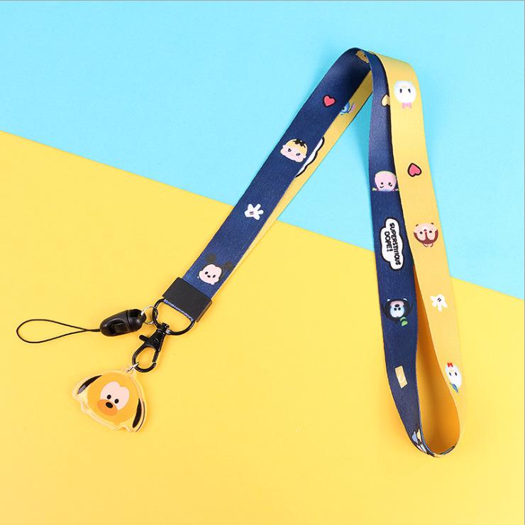 Creative Cartoon Phone Case Lanyard with Acrylic Pendant Keychain - Trendy Neck Hanging Accessory for Women