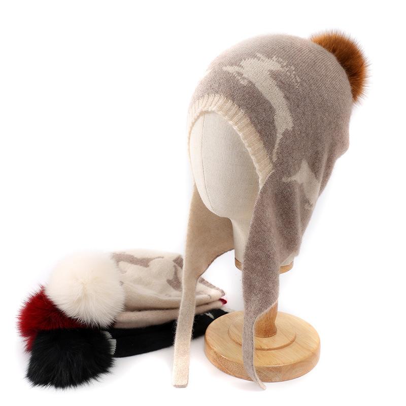 Soft Cashmere Hat Autumn and Winter New Style Unisex Casual Ear Protection Color Matching Hat Fashionable Knitted Hat