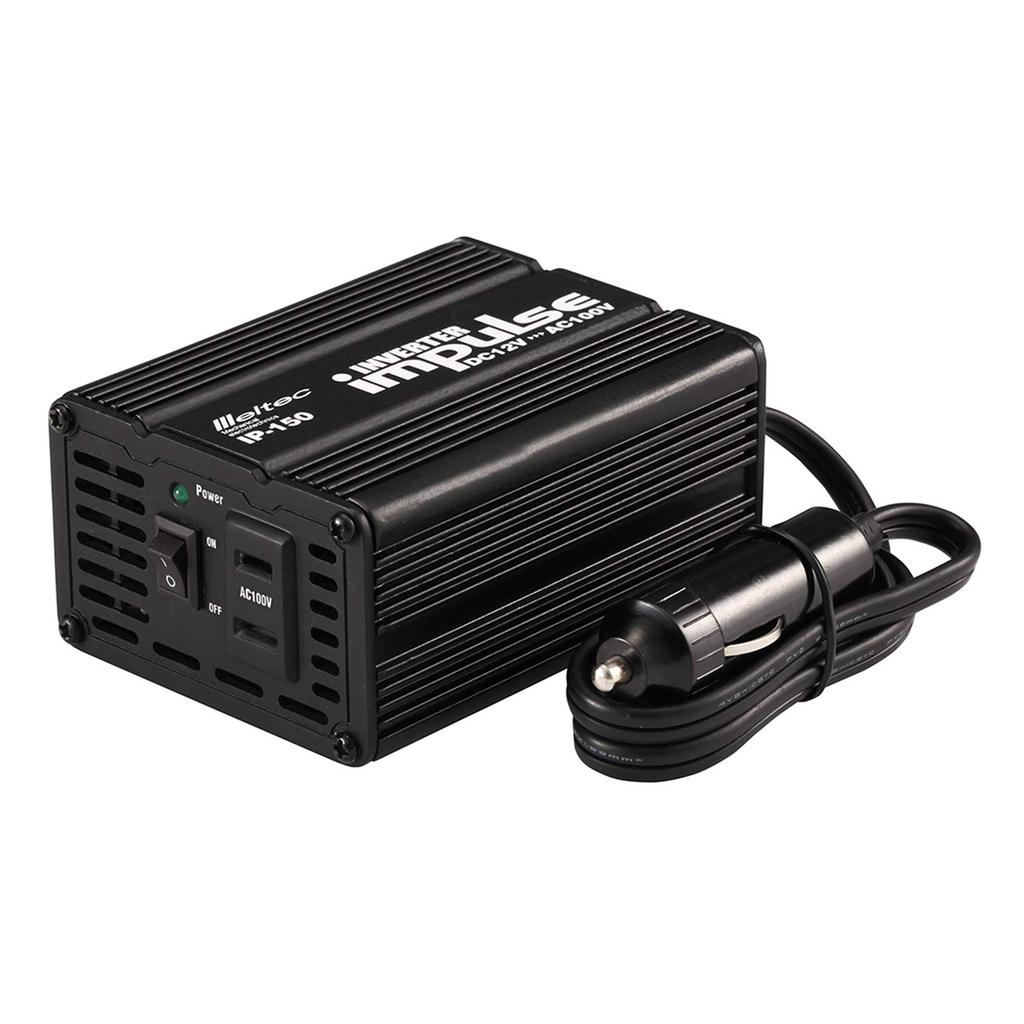 Meltec Car Single Outlet IP-150 Inverter, DC12V, 120W,