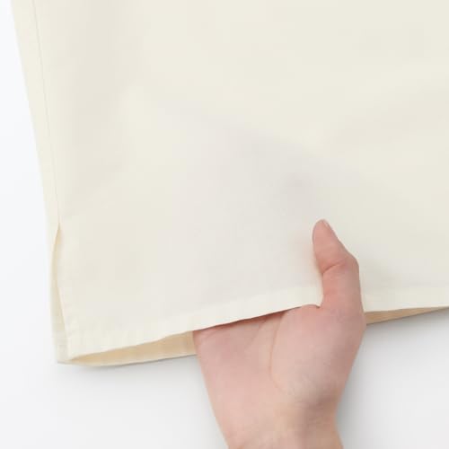 MUJI Men's Washi-Blend Poplin Shirt, BG1RFA4A, Off-White, Men's Size S