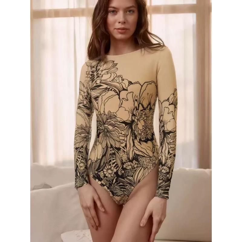 2026 Damen Langarm Rash Guard Badeanzug mit integriertem Polster UV-Schutz Einteiler Badeanzug Schwimmen Wassersport