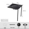 Compact Folding Picnic and Camping Table Set with Tactical Lamp Stand