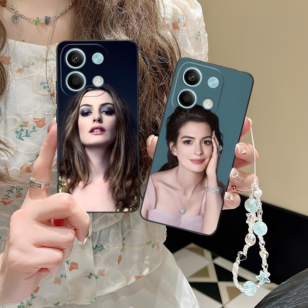 Anne Hathaway Mobile Phone Case for POCO M7 M6 M5 M4 M3 X7 X6 X5 X4 X3 Pro GT 5G Colorful Printing Cover Cover Pretty Cellphones
