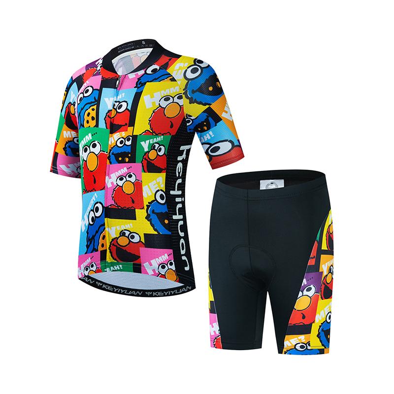 Boy Girls Bicycle Clothing Suit Summer Short Sleeve Bike Clothes Children Road Mtb Wear 2026 Summer Breathable Cycling Suit Set