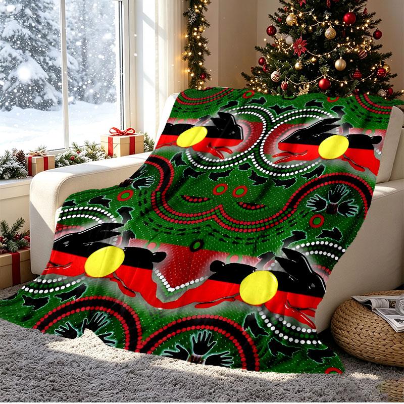 South Sydney Rabbitohs Pattern Blanket for Home Decoration, Bed, Sofa, Car Travel, Camping, Suitable for All Seasons, Birthday Christmas Gift