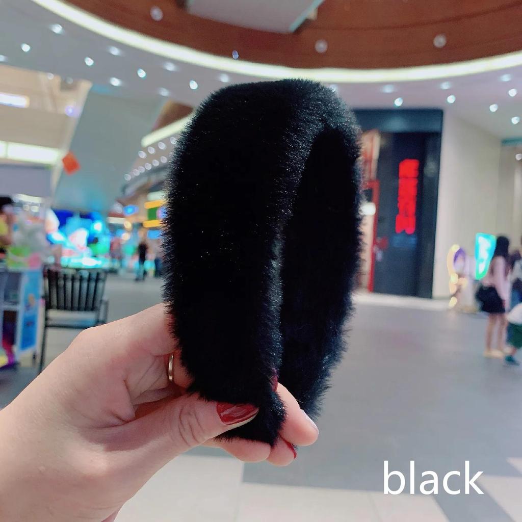 Women Hairbands Sweet Retro Women Elegant Rabbit Fur Hairbands Hair Accessories Girls Headwear Accessories