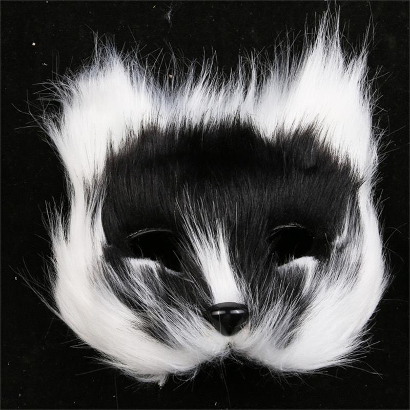 Plastic Long Hair Foxes Party Mask Lightweight Unisex Costume Accessory For Balls Stage Shows And Role Playing