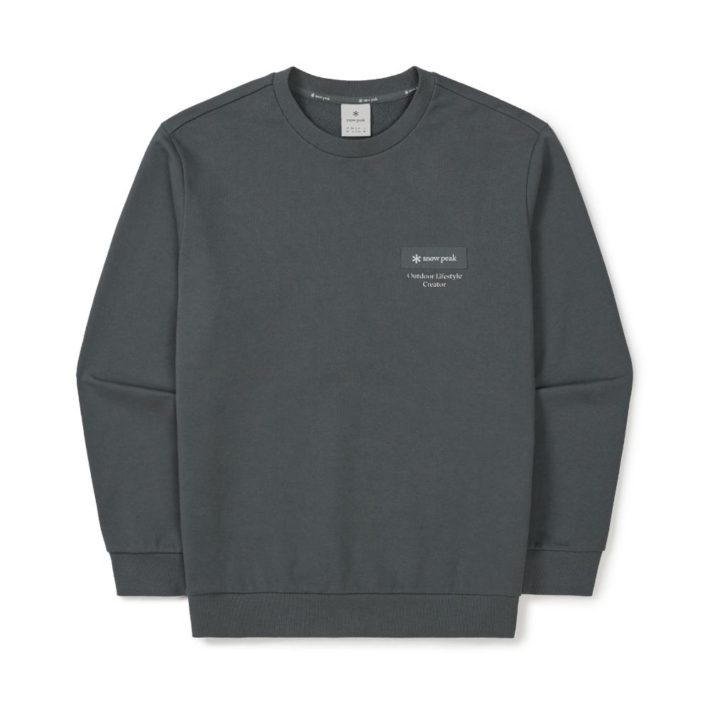 SNOWPEAK Land Lettering Woven Patch Sweatshirt Urban Green (S26SMFHT54)