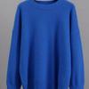 Einfarbiger Rundhals-Pullover für Damen | Weiches Strickoberteil | Lässige lockere Passform